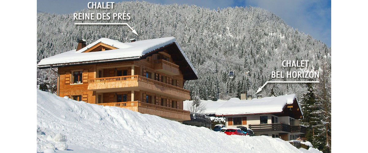 plusieurs appartements à louer dans grand chalet à La Clusaz, hébergement de vacances  7 appartements de 2 à 12 pers